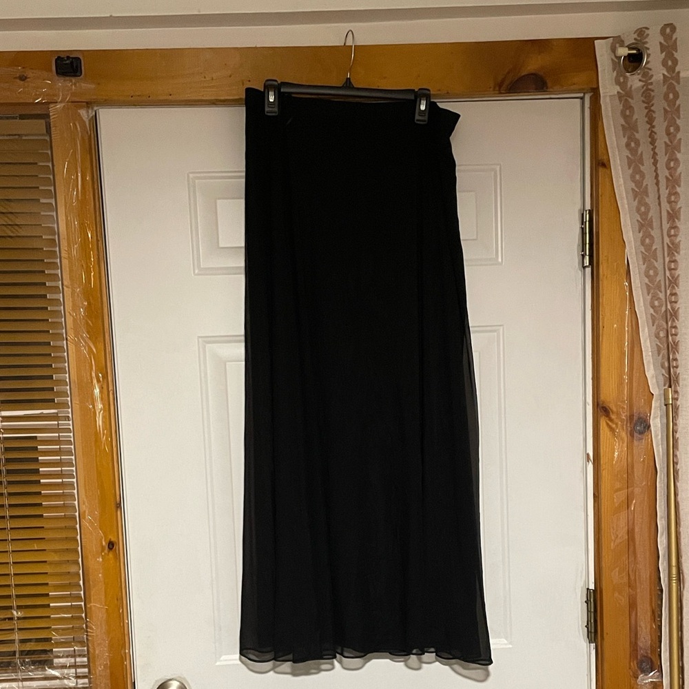 JS Collections Formal Black Maxi Skirt